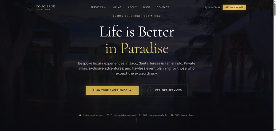 Concierge CR — Plataforma full-stack de concierge con pagos y roles
